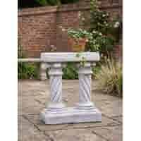 Sierlijke dubbele zuil sokkel van beton 43 cm