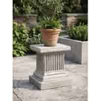 Betonnen decoratieve zuil met verticale strepen 37 cm hoog