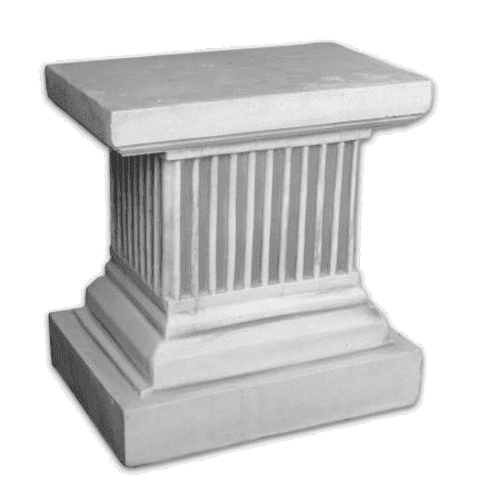 Betonnen decoratieve zuil met verticale strepen 37 cm hoog