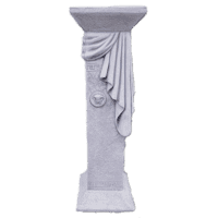 Griekse sokkel met Medusa embleem 98 cm hoog