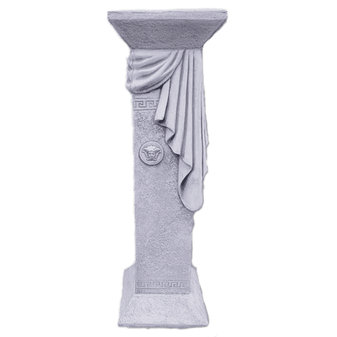 Griekse sokkel met Medusa embleem 98 cm hoog