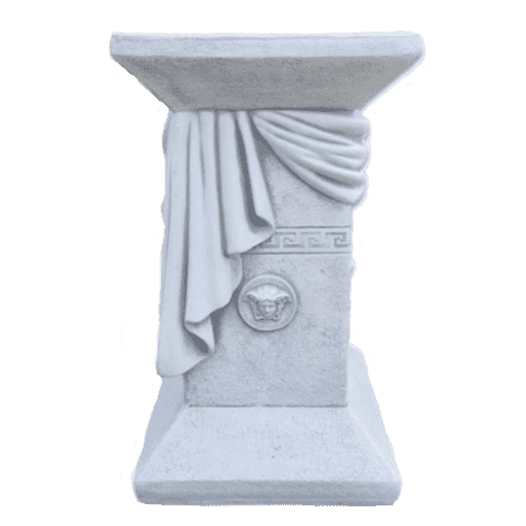 Griekse sokkel met Medusa embleem 56 cm