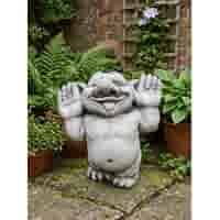 Trol spelend beeld beton H25 cm