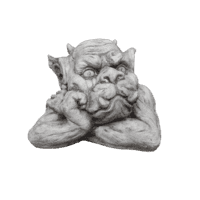Gargoyle Denker links betonbeeld H19 cm