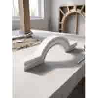 Witte halfronde booglijst 50 cm