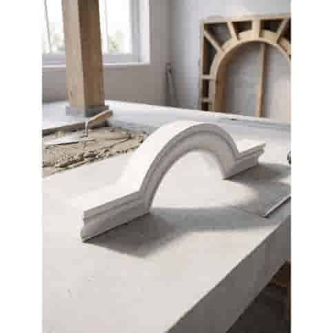 Witte halfronde booglijst 50 cm
