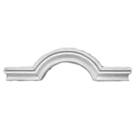 Witte halfronde booglijst 50 cm
