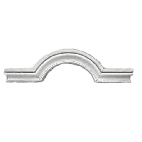 Witte halfronde booglijst 50 cm