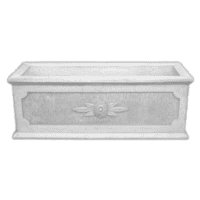 Klassieke betonnen bloembak met bloemdecor 30 cm