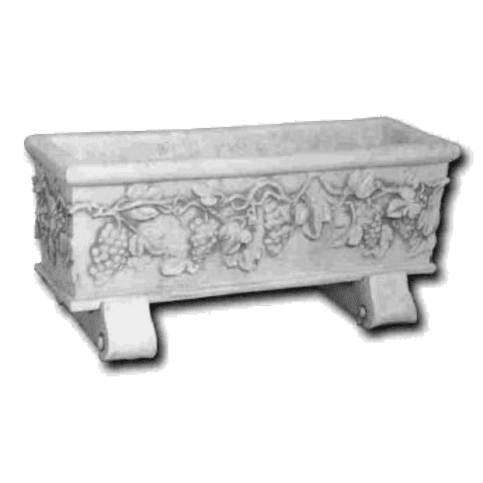 Decoratieve betonnen plantenbak met druivenmotief 20 cm