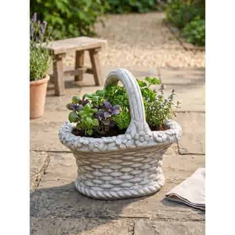 Gevlochten betonnen picknickmand - 40 cm