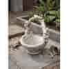Gevlochten mand met bloemen handgreep 56 cm