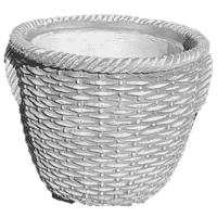 Gevlochten bloempot van beton 26 cm