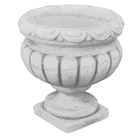 Klassieke bloempot van beton 31 cm