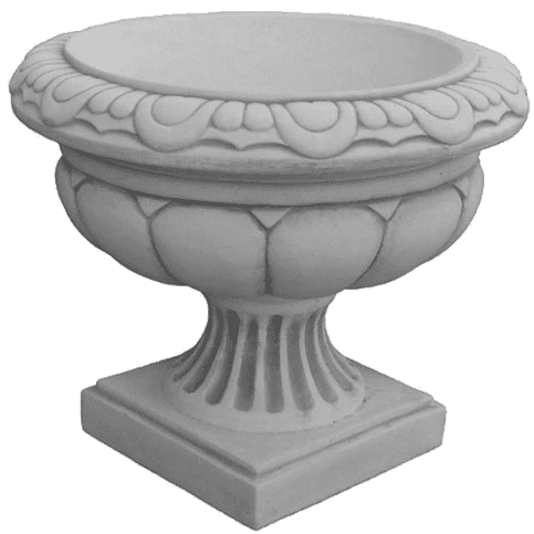 Antieke bloempot van beton 32 cm