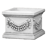 Klassieke steensculptuur plantenbak rond 27 cm