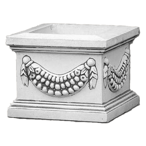 Klassieke steensculptuur plantenbak rond 27 cm