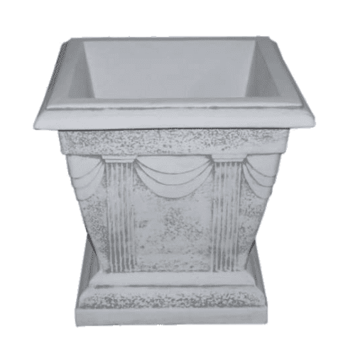 Klassieke plantenbak met decoratieve zuilen van beton 30 cm
