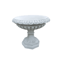 Grote betonnen bloempot rond 80 cm