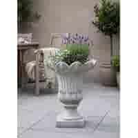 Moderne bloempot met blad uitstraling 72 cm