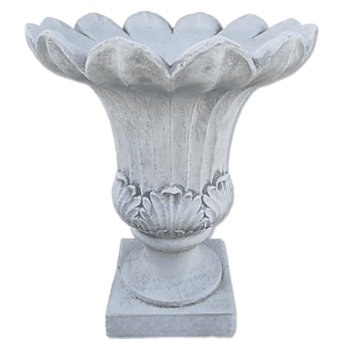 Moderne bloempot met blad uitstraling 72 cm