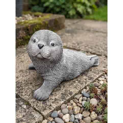 Betonnen zeehond beeld H29 cm