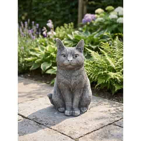 Zittende poes H30 cm
