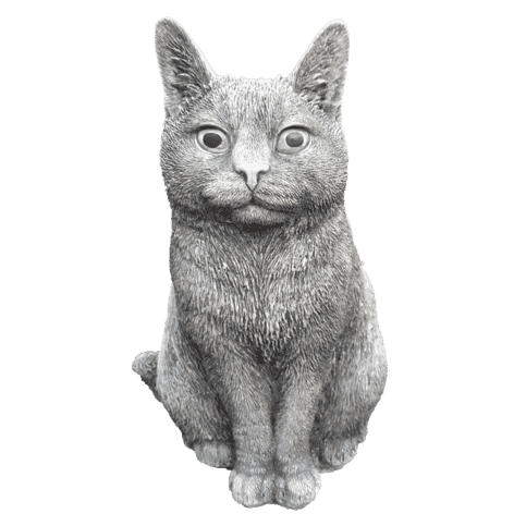 Zittende poes H30 cm