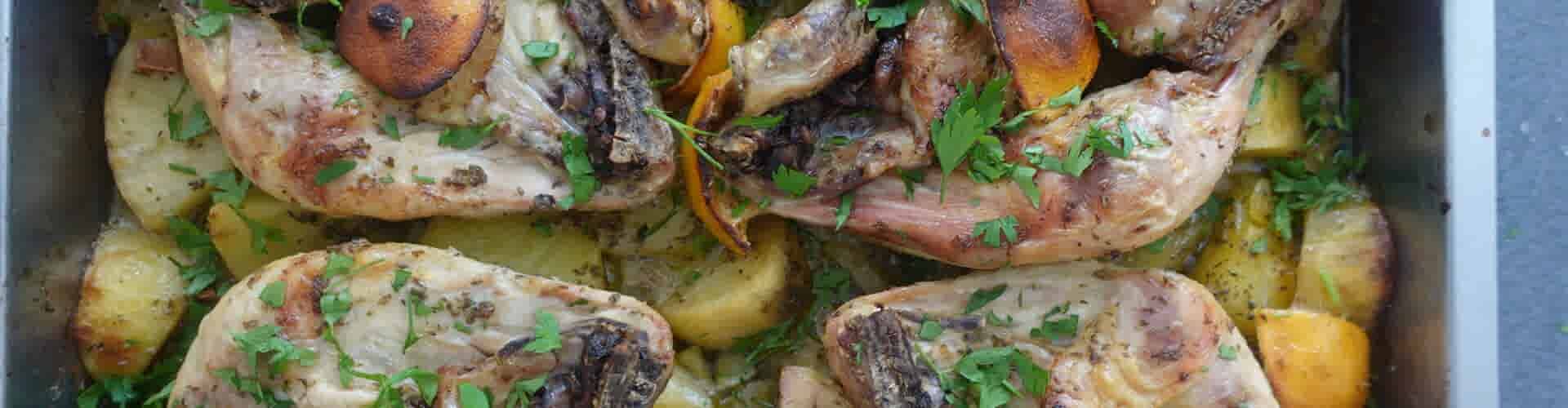 Kotopoulo lemonato sto fourno - citroenkip uit de oven