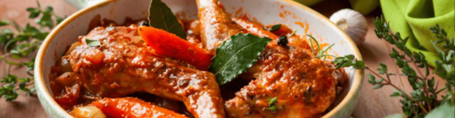 Stoofpot van konijnenbouten