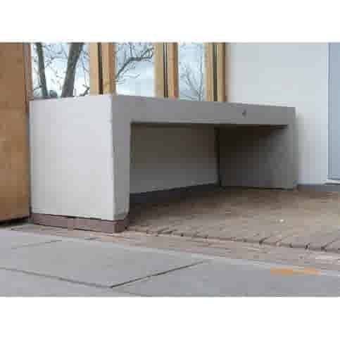 Tuinbank beton 120 cm wit/grijs