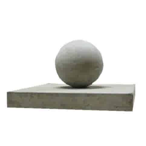 Paalmutsen vlak 50x50 cm met een bol van 14 cm