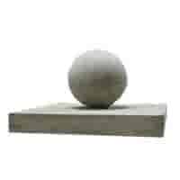Paalmutsen vlak 60x60 cm met een bol van 40 cm