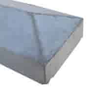 Muurafdekkers beton 2-zijdig grijs 25x100