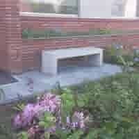 Tuinbank beton 150 cm wit/grijs