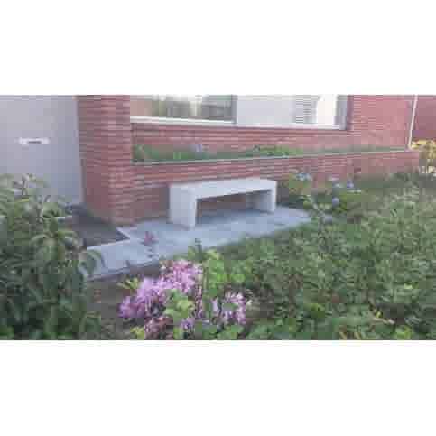 Tuinbank beton 150 cm wit/grijs