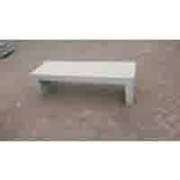 Tuinbank beton 150 cm wit/grijs