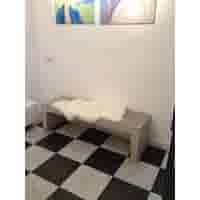 Tuinbank beton 150 cm wit/grijs