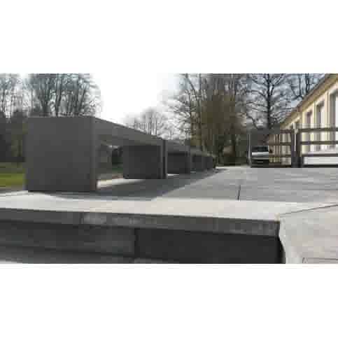 Tuinbank beton 150 cm grijs/antraciet