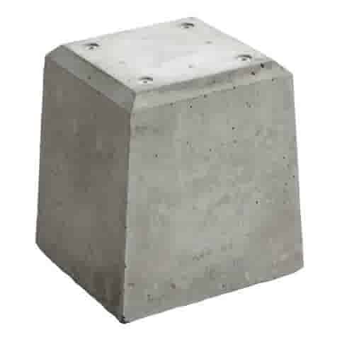 Betonpoer 21x21 en 28 cm hoog grijs