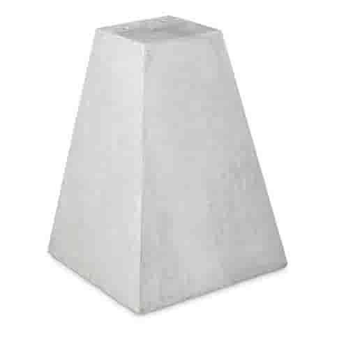 Betonpoer 25x25 en 70 cm hoog grijs M16 of M12