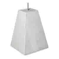 Betonpoer 25x25 en 70 cm hoog grijs M16 of M12