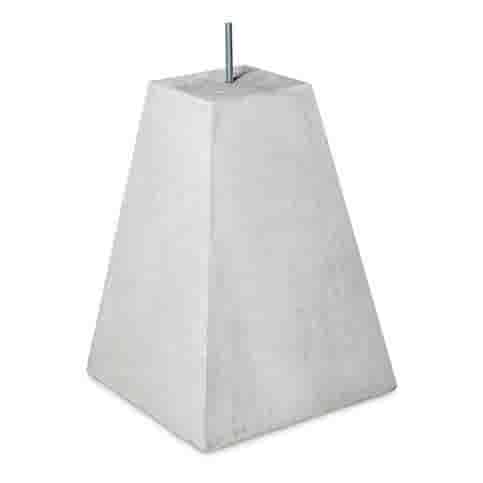 Betonpoer 25x25 en 70 cm hoog grijs M16 of M12