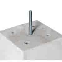 Betonpoer 25x25 en 70 cm hoog grijs M16 of M12