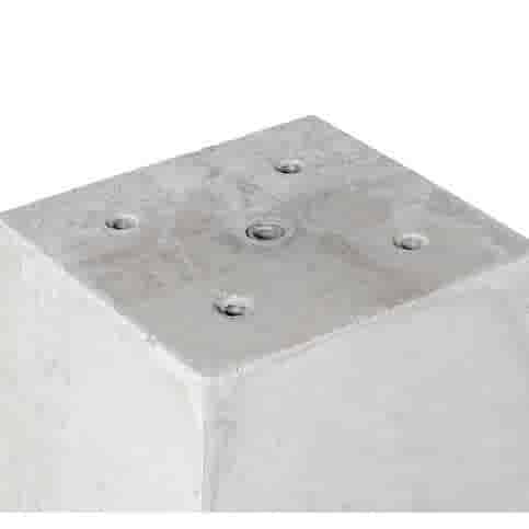 Betonpoer 25x25 en 70 cm hoog grijs M16 of M12