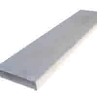 Muurafdekkers beton vlak grijs 15x100
