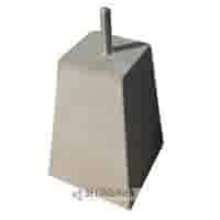 Betonpoer 18x18 en 45 cm hoog grijs M16