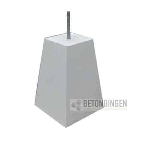 Betonpoer 18x18 en 45 cm hoog grijs M16