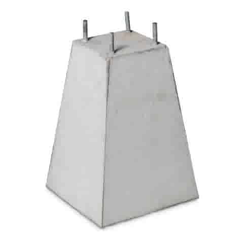 Betonpoer 15x15 en 35 cm hoog grijs M10