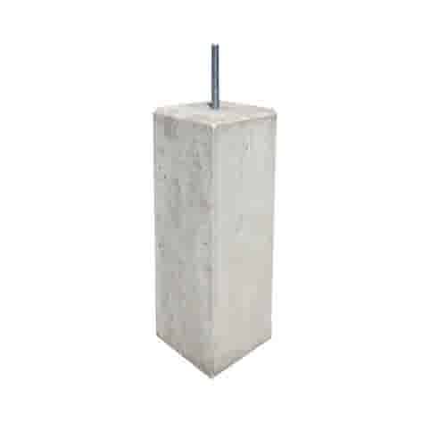 Betonpoer 17x17 en 50 cm hoog grijs M16